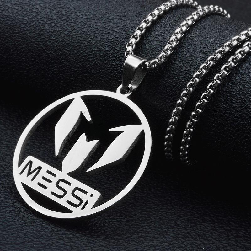 HNSP Collana Ciondolo in Acciaio Inossidabile Cristiano Ronaldo per Uomo Accessori Catena Regalo Stella del Calcio