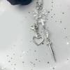 Delicate Phone Charm Keychain Bag Dangler Cute Bowknot Heart Phone Dangler Decoration for Fashionable Individuals