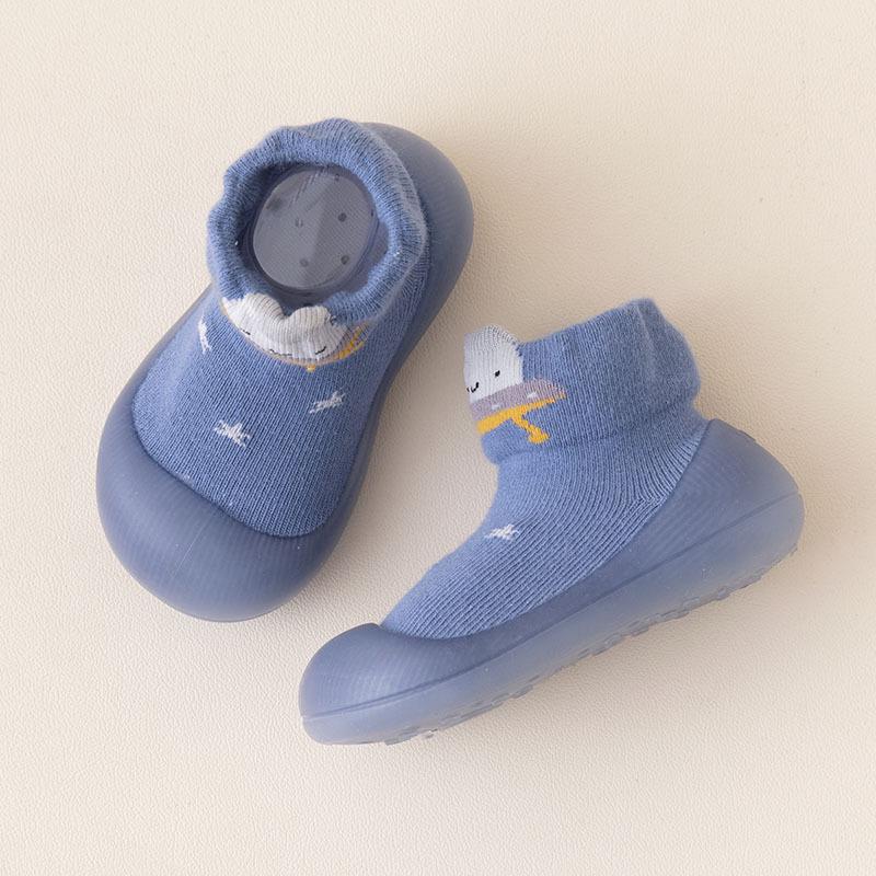 2023 Autumn Baby Walker Shoes: Soft Sole Breathable Floor Socks, Anti-Fall Heel, Trendy Cartoon Design