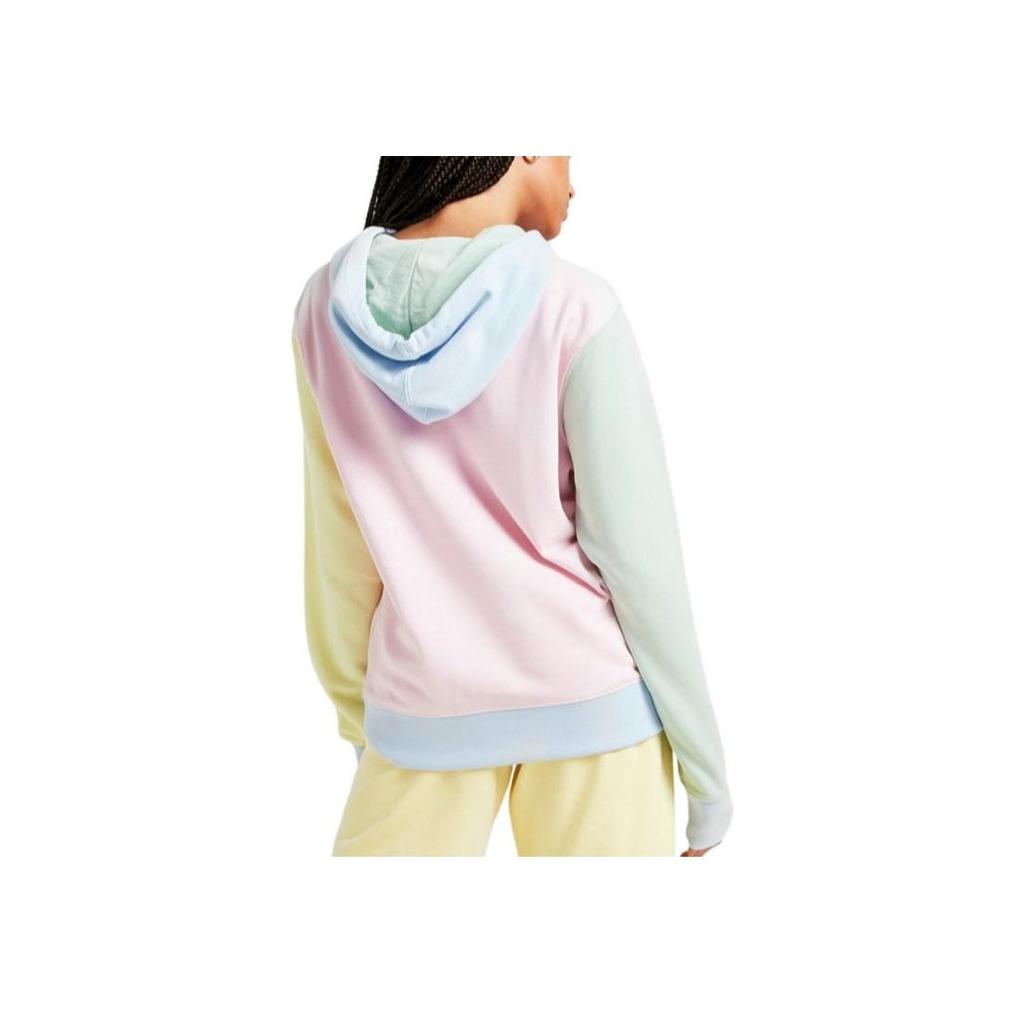 Nike Sportswear Macaron Colorblock Hooded Sweatshirt Women Tops Blue Green Pink DA1416-663