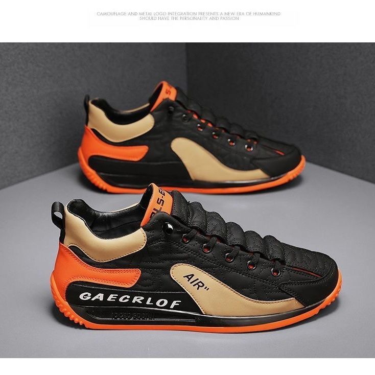 Breathable Forrest Gump Shoes Men's 2025 New Low-top One-pedal Men's Korean Version of Board Shoes with Soft Soles and Leather Surface Men's Shoes