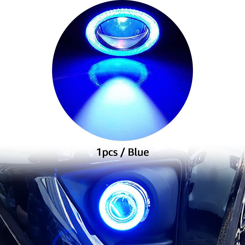 2 Stück 2,5" 3,0" 3,5" 64mm 76mm 89mm Projektor COB LED Auto Nebelscheinwerfer 6500K Halo Engelaugenringe Tagfahrlicht Weiß 12V Nebelschlussleuchte