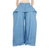 Womens Irregular Wide Leg Jeans Mid Rise Solid Color Casual Denim Pants Street Style 2026