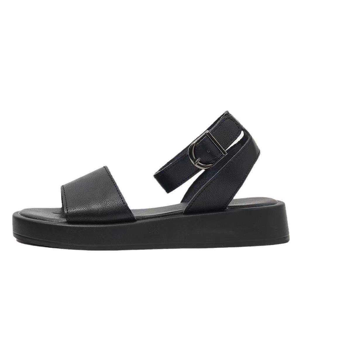 

Носите сандалии на улице, лето 2025 новая платформа повседневные больших размеров ремешковые туфли на высоком каблуке римские женские сандалии 43