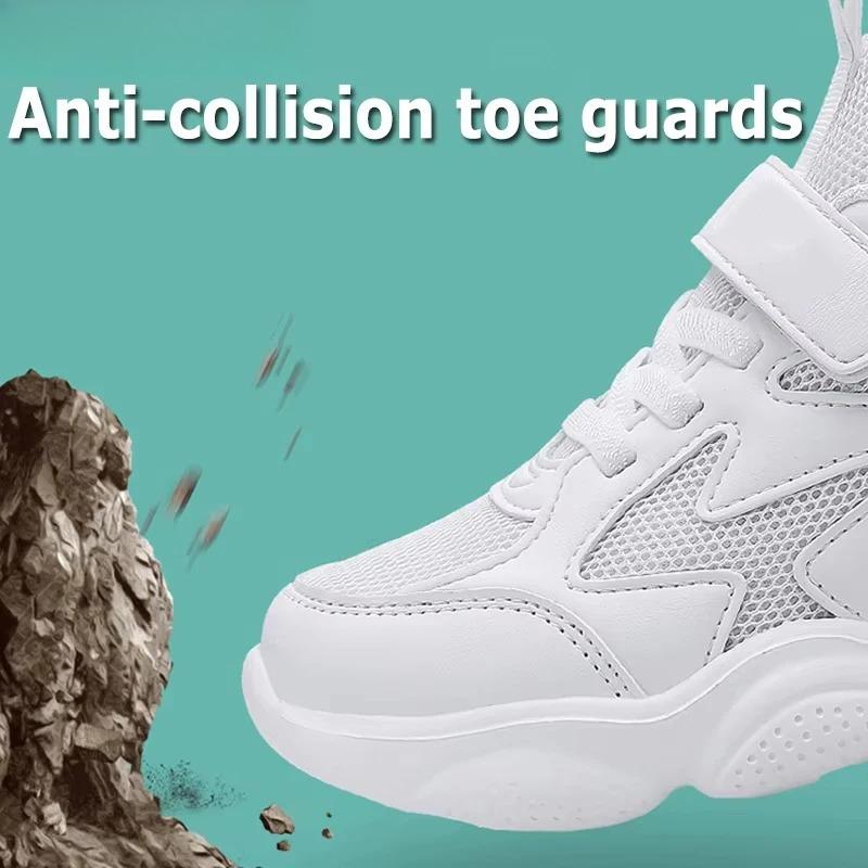 White Kids Shoes For Boys And Girls Fashion Children Comfortable Breathable Sneakers Non-slip School Casual Walking Footwear