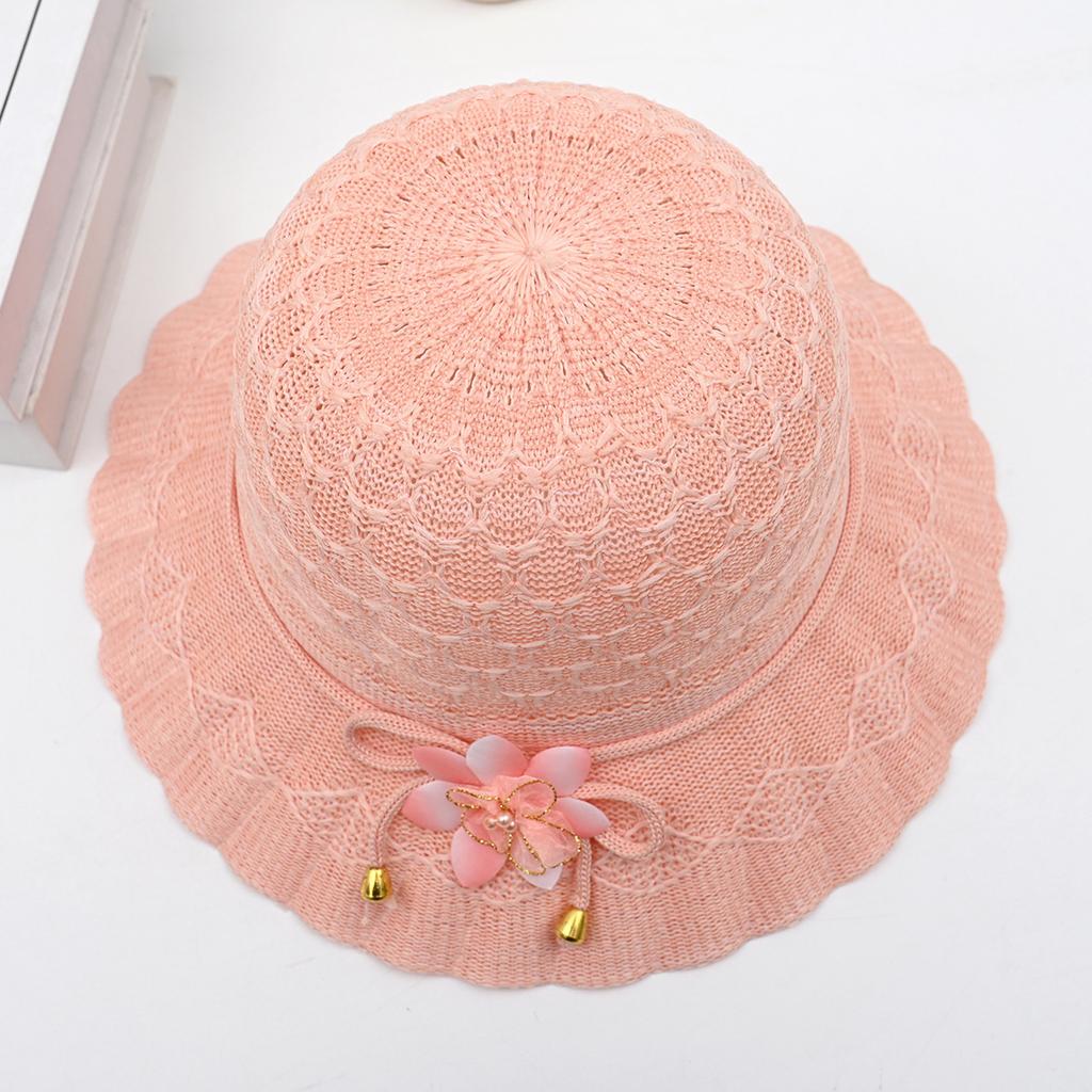 Sommer Neuer Strohhut Mode Wellenkante Schleife Beckenhut Grasweberei Strand Sonnenhut