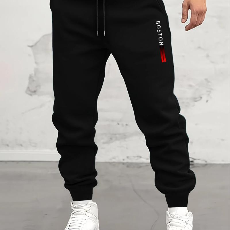 New Men s Casual Sweatpants, Autumn Winter Sports Pants, Winter Outdoor Casual Jogger Pants Men Pants Joggers XS чёрный