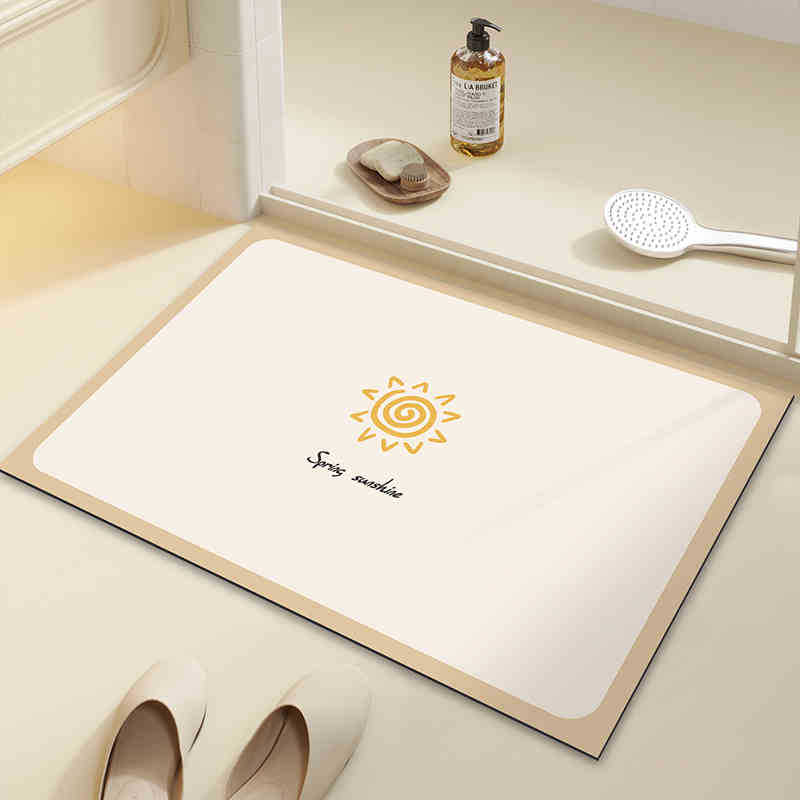 

Ins Wind Diatom Mud Floor Mat Toilet Bathroom Water Absorption Quick Drying Easy Care Floor Mat Household Non-Slip And Dirt-Resistant Foot Mat 50*80cm