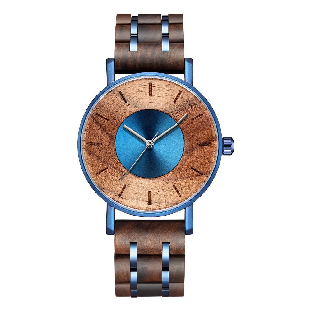Sports Men'S Watch Wood Set Quartz Watch Calendar Multifunctional Fashion Watch