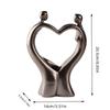 Abstrakt Par Hjärta Staty Hjärta Form Romantisk Staty Skrivbord Hand i Hand Figurer Fotografi Rekvisita Hem Inomhus Ornament För