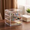 Smooth-Glide Desktop Storage Box Transparent with Drawers Sturdy