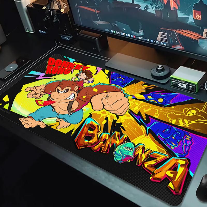 Donkey Kong Color Mouse Pad Large Gaming Table Cushion Non-slip Laptop Tablet Big Mousepad XXL Mat Mini PC Playmat With Lock edge