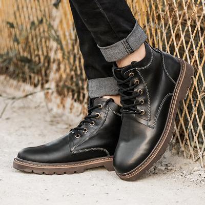 Vintage Martin Boots Leather Men'S Boots Tooling Boots Cowhide Short Boots Breathable Locomotive Boots Desert Boots Men'S Shoes