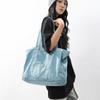 Denim Solid Color Large Capacity Tote Bag Daily Leisure Durable Shoulder Bags High Quality Casual Versatile Sweet Bags