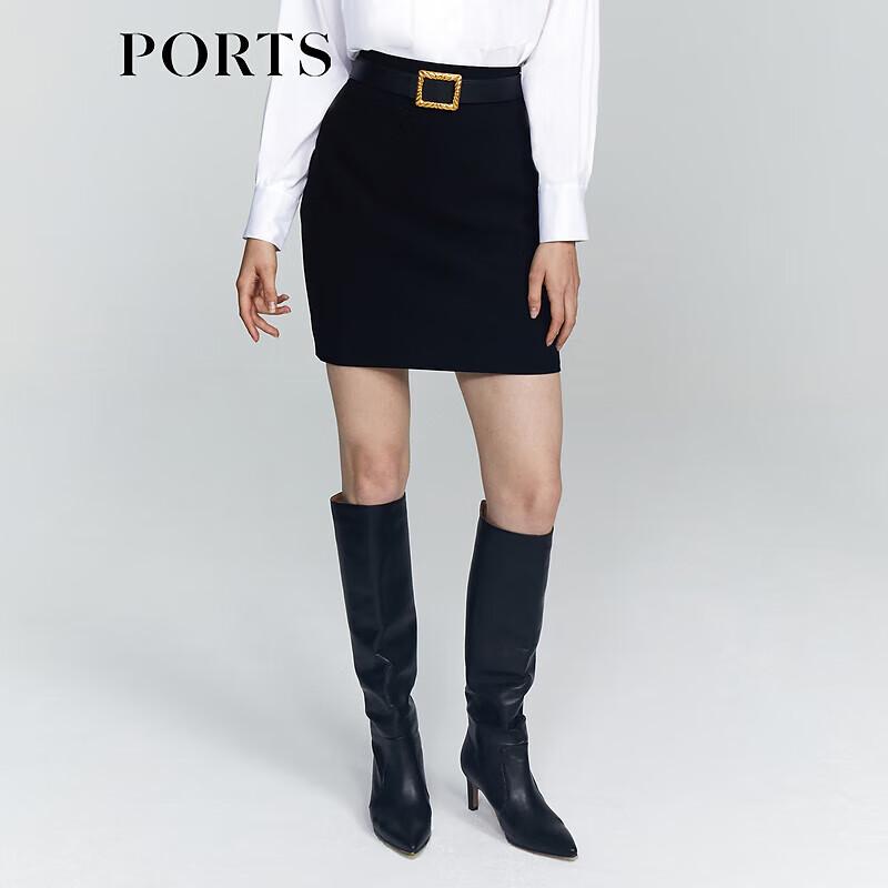 PORTS Women s Grey Mix Short Skirt 6