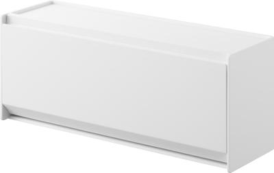 Yamazaki Magnetische Medizin- und Nahrungsergänzungsmittel-Aufbewahrungsbox, Weiß, Maße B26 x T8 x H10,6cm, Tower, Schwebende Lagerung, Medikamentenbox, 1357