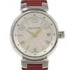 Tambour Hologram Watches Q1313 Date SilverDial Stainless Steel/Monogram Vernis Quartz Analog Display Women Used