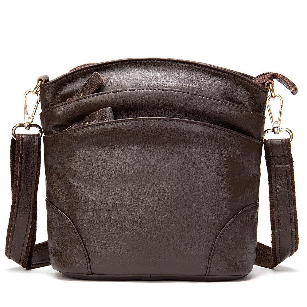 Women's Genuine Leather Bucket Bag - Autumn/Winter Fashion for Middle-Aged Moms
