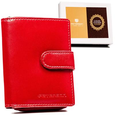 Peterson Leather Wallet PTN RD-46-GCL-3175 Red