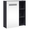LED Lighted Mirror Cabinet Gray 45 x 13 x 52 cm