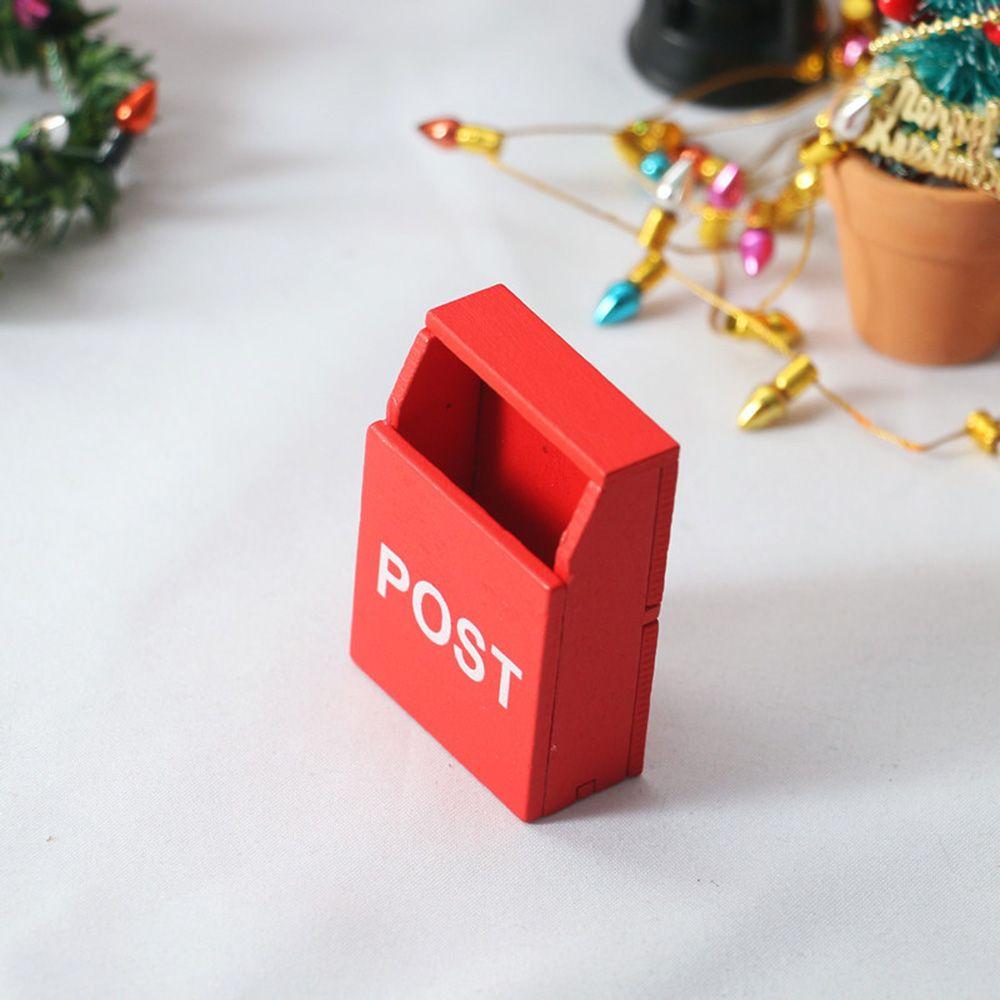 Figurines Miniatures Doll Accessories Decoration Crafts Christmas Decoration Simulation Ladder Mini Mailbox Wooden Door