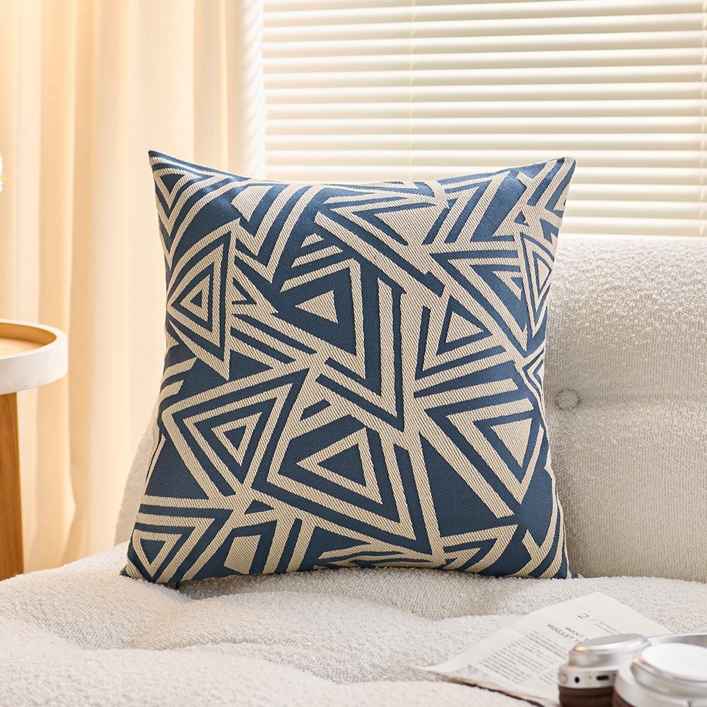 Abstract geometric three-dimensional jacquard pillows, high-end bedside upholstery pillows, backrests, living room cushions, sofa pillowcases 45x45 single pillowcase