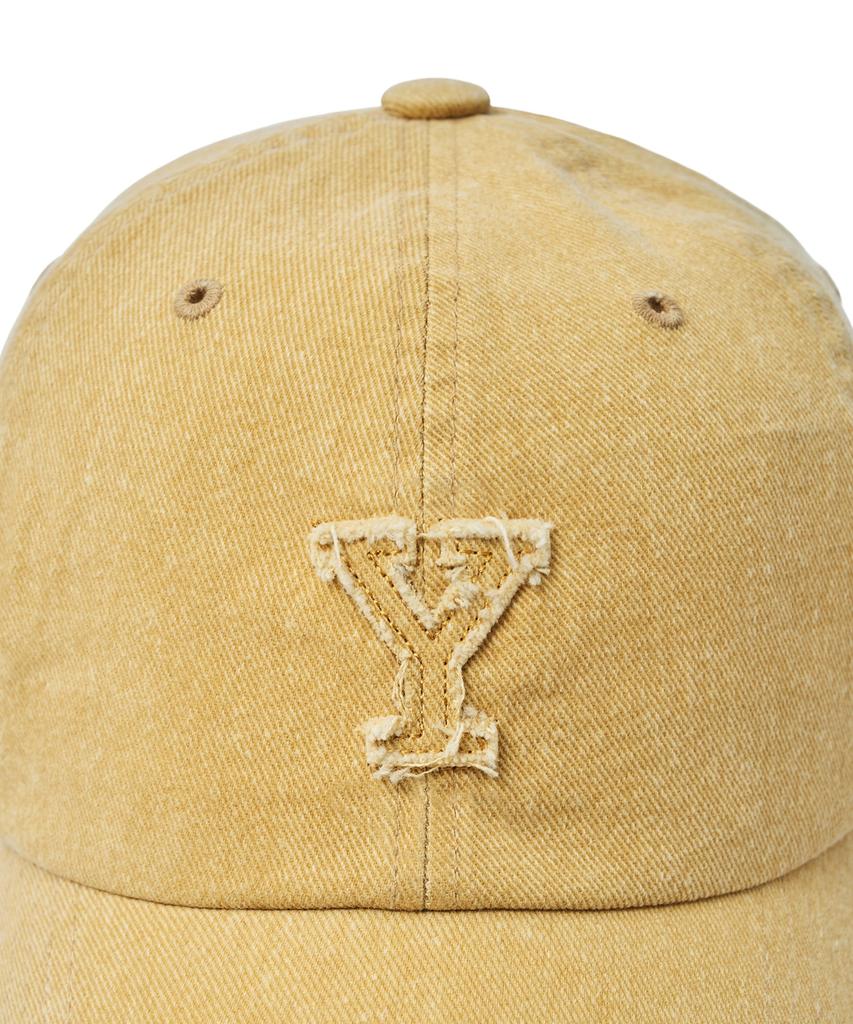YALE Y Logo Pigmentgewaschen Baseballkappe_Gelb