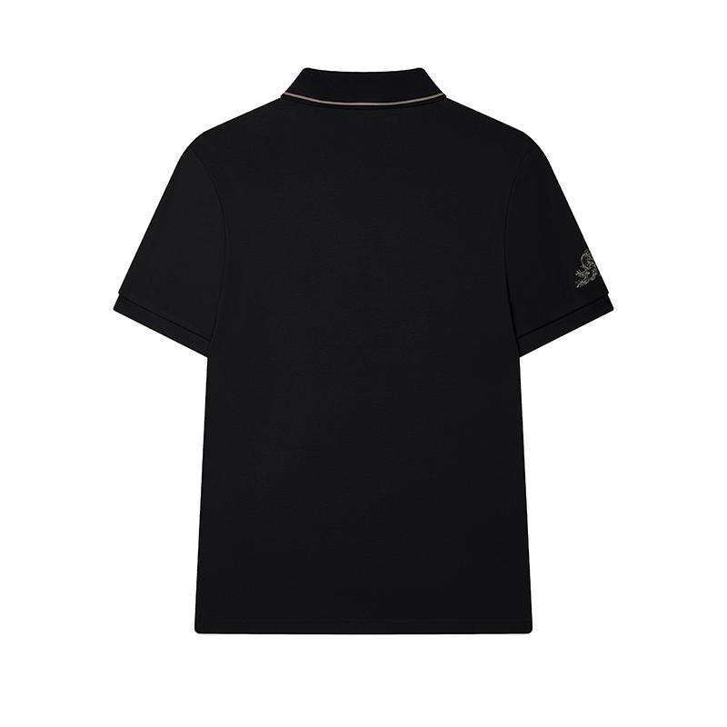 Fila Versatile Casual Short Sleeve Polo Shirt Men Tops Black F11M518104FBK