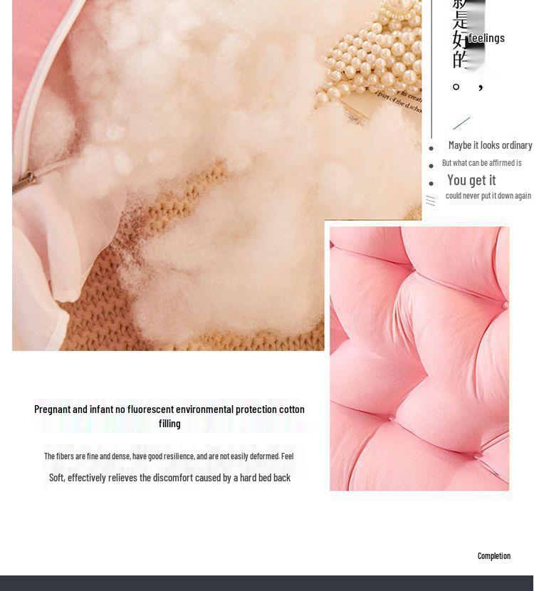 Soft Backrest Headboard Pillow - Large Cushion for Reading, Sleeping, Dorms, Sofas & Waist Support