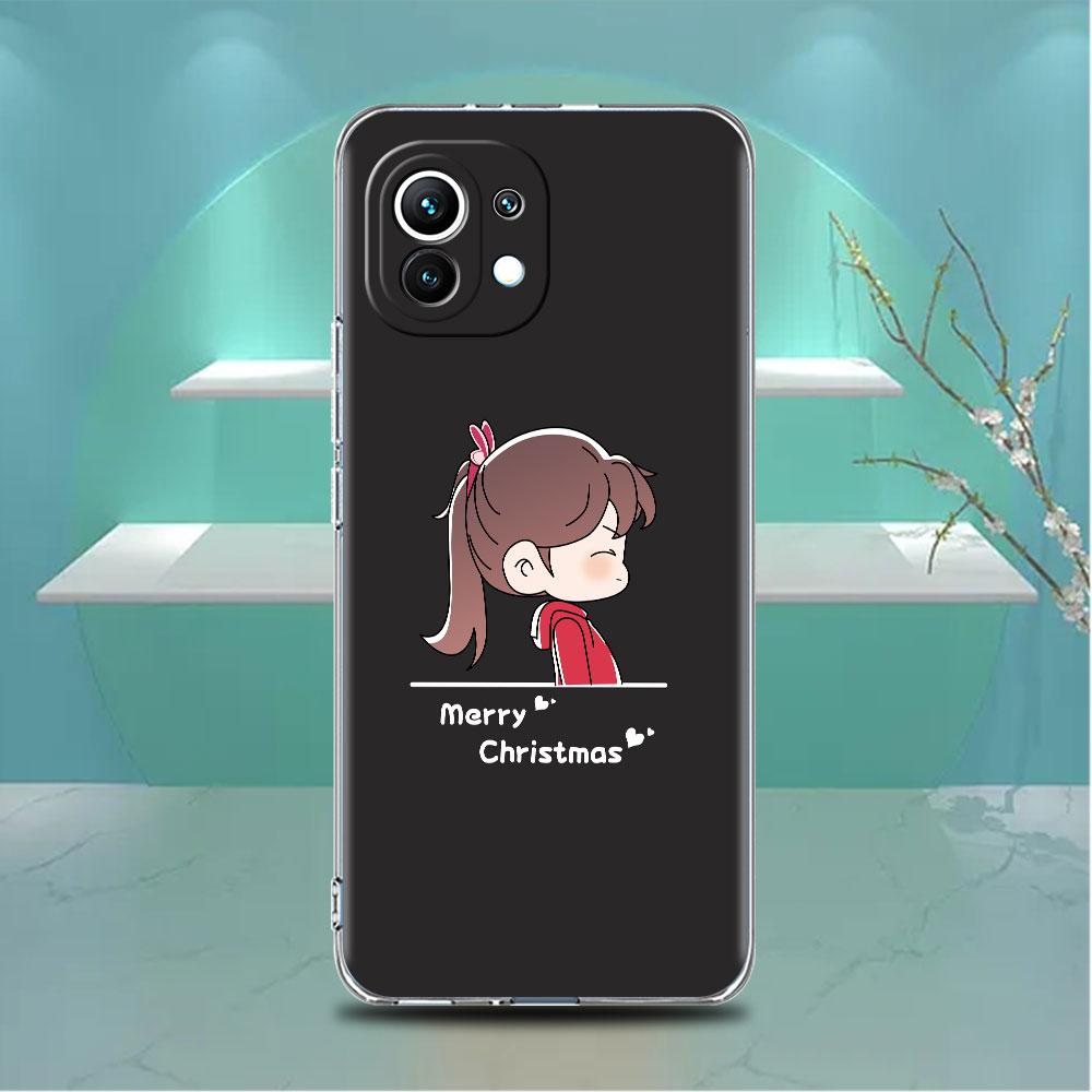 Merry Christmas In Winter Clear Case For Xiaomi Mi Poco X3 NFC M3 Pro F3 F1 11 Lite 12 Note 10 11T 9T Transparent Phone Cover