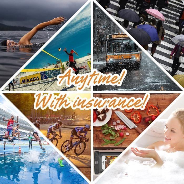 Stars® Waterproof Pouch Case Cover for iPhone X 8 7 6S 6 Plus Samsung S8 S7 S6 Edge Smartphones Universal Up To 6 Inch - White