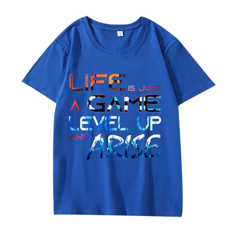 Solo Leveling Arise Aesthetic T Shirt Men Women Oversized 100% Cotton Short Sleeve Summer Print Unisex Plus Sizetops
