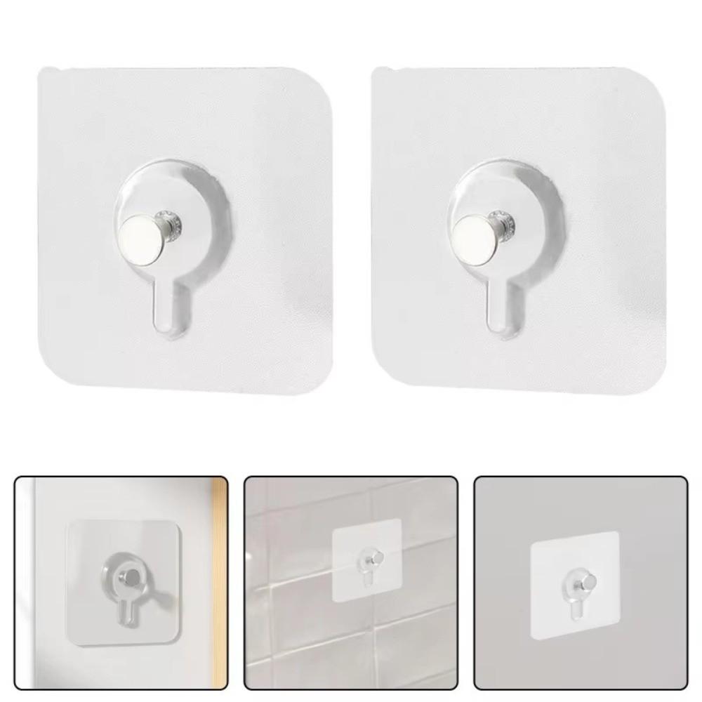 10PCS No-Trace Adhesive Wall Mounted Hooks Punch-Free Adhesive Picture Hangers  for Wall Decor