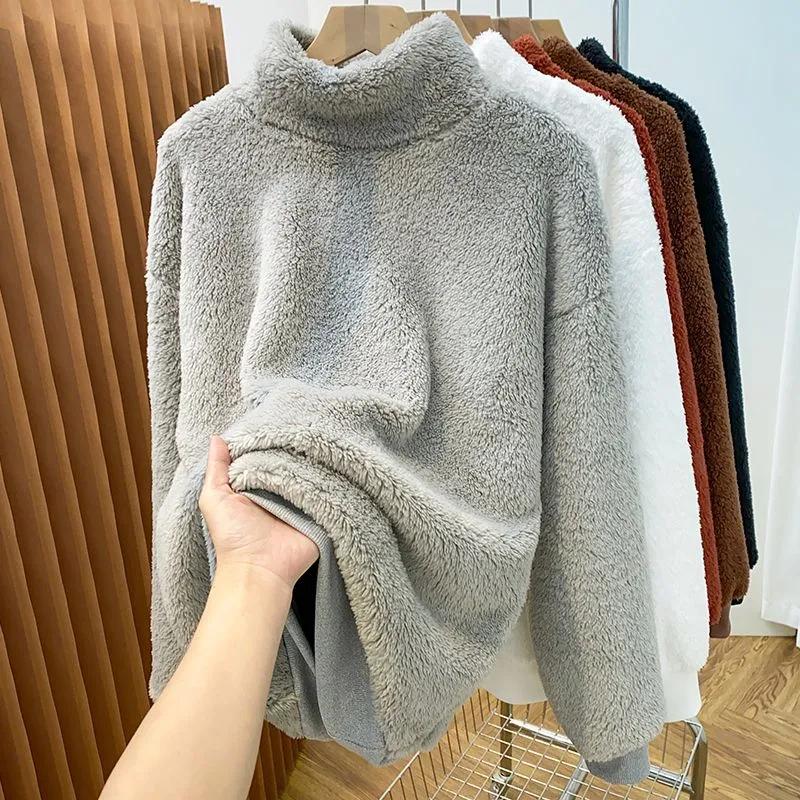 Топы для женщин Рубашки с длинным рукавом Зимние Оверсайз Флисовые Утепленные Повседневные Рубашки Свободные Блузки Пуловеры XXL
