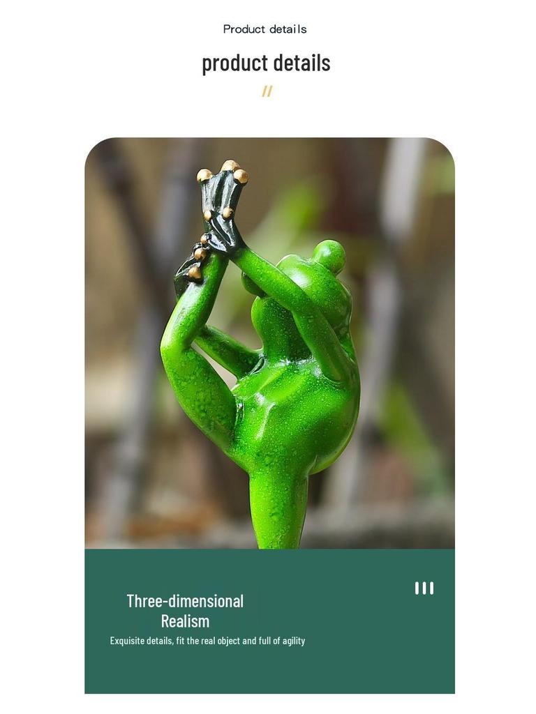 Binnenplaats Yoga Kikker Hars Ornament - Tuinlandschap Decoratie