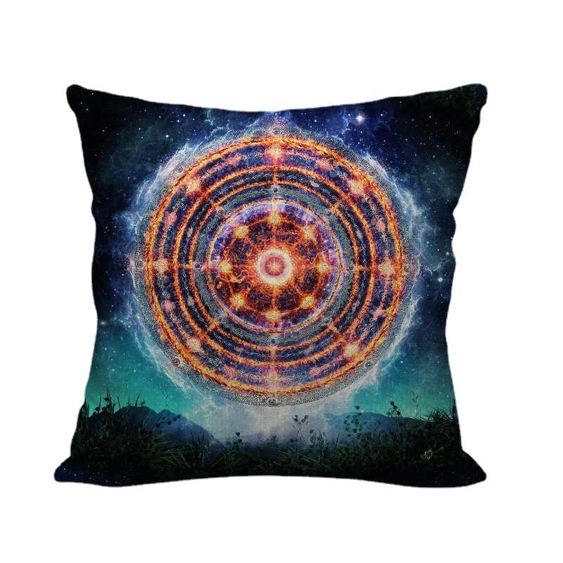 Bohemian Geometric Patterns Digital Printing Short Plush Pillow Covers For Car Sofa Office Cushion Cover Home Goods