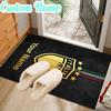 Custom Name Italian Crest Rug Office Rug Chair Mat Non Slip Carpet Rugs for Bedrooms Dining Room Living Room Home Decor gifts
