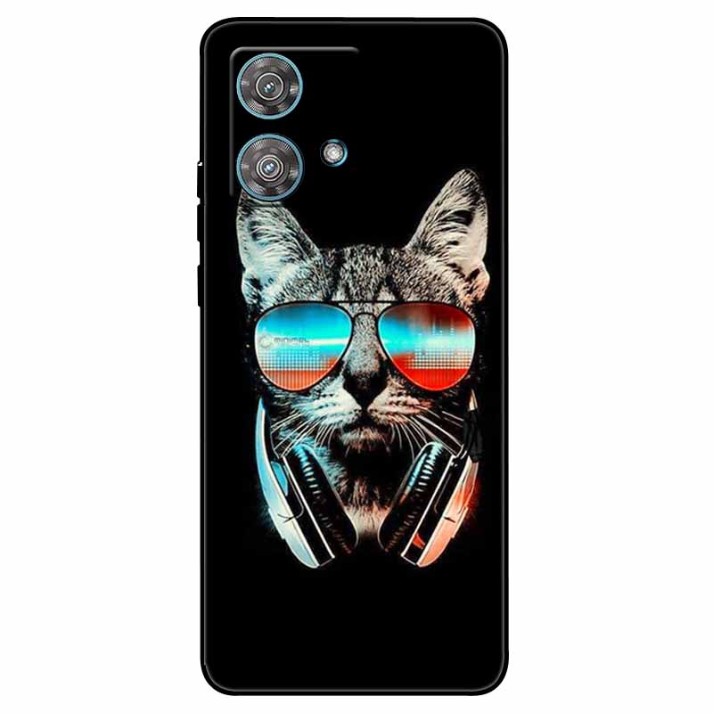 Skirta Moto G84 5G dėklas Silikoninis Minkštas Spausdintas Katės Drugelio Telefono Dangtelis Motorola MOTO G84 TPU Dangtelis MotoG84 G 84 Madingas Maišelis