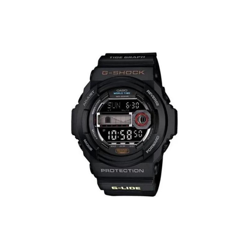 

Casio series 200 meters waterproof quartz movement Japanese and Korean watch 55.152.517.1 mm men s watch black dial GLX-150-1 чорний
