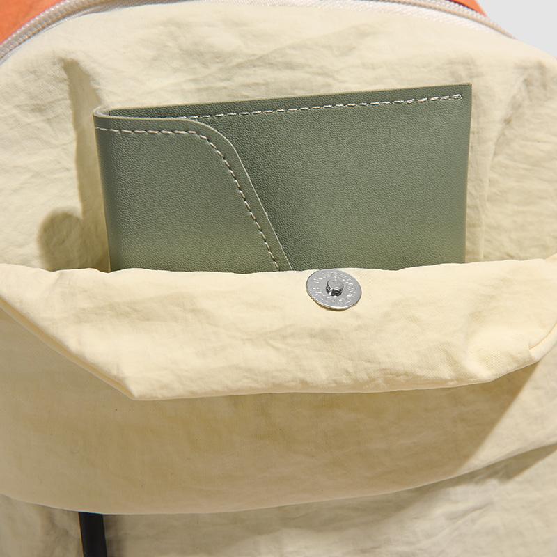 Lightweight Backpack Travel Bag Contrast Color Student Schoolbag