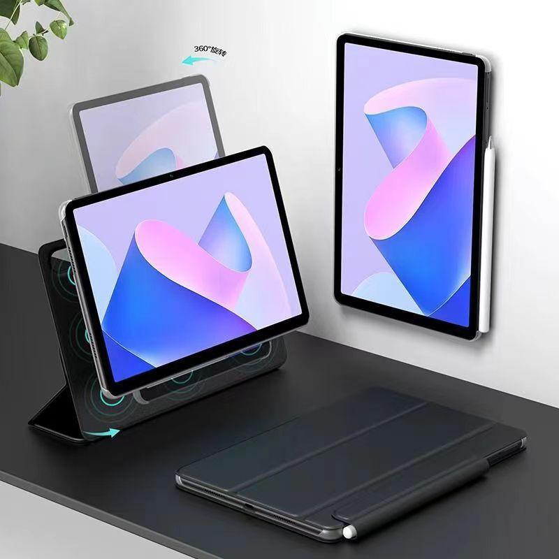 Magnetic Rotating Detachable Folio Case MatePad Pro 13.2 Inch Tablet Tri-Fold Stand Cover With Auto Sleep Faux