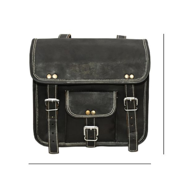 Handmade Goat Leather Motorcycle Saddlebags by Parrys Leather World, Vintage Panniers Set of 2, Durable Rider Storage