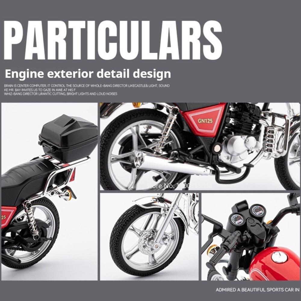 1:12 Suzuki GN125 R1 Motorcycles Models Cars Toys Wheel Turned Miniature Vehicles Light Sound Motorcycle Children's Day Gifts