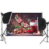 Christmas Photography Backdrop Vinyl Winter Snow Tree Fireplace Photo Background for Holiday Party Studio Kids Portrait Decoration