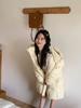 Down jacket women's medium and long winter new loose hooded sweet thickened premium hat buckle jacket