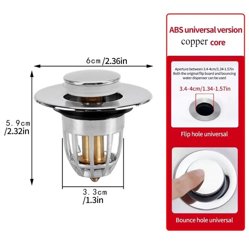 Bathroom Sink Plug Stopper Wash Basin Core Bounce Up Drain Filter Shower Sink Filter Plug Kitchen Bathtub Stopper