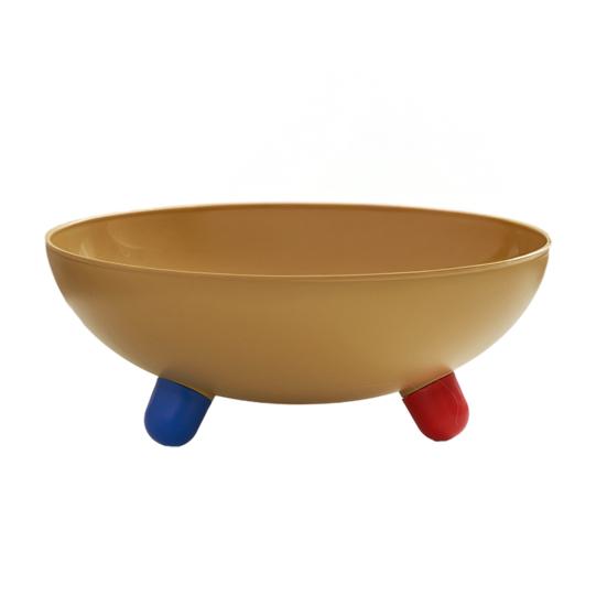 Frutero para encimera de cocina, Cesta de almacenamiento de plástico grande con soporte, Bol de servir multifuncional para centro de mesa de mesa de comedor