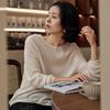 Silk Cashmere Women's Loose Fit Round Neck Sweater - Soft & Fluffy Touch