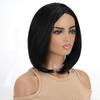 Women Synthetic Short Straight Wig BOBO Natural Black Hair Daily Cosplay Party Use Heat Resistant Fibre Wig