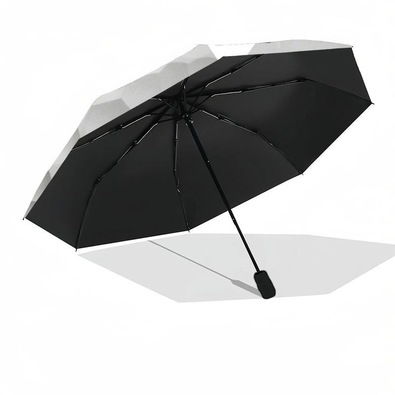 1pc Golf Ball Texture Automatic Folding Umbrella, Heavy Duty 8 Rib Iron Frame, Suitable for Travel, Daily Use, Birthday, Decor Gift 99